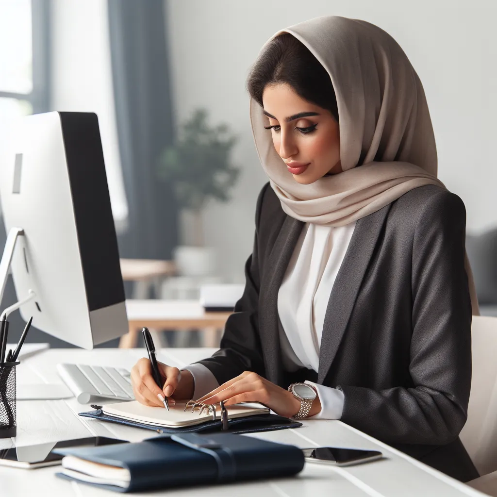 A disciplined worker at their desk