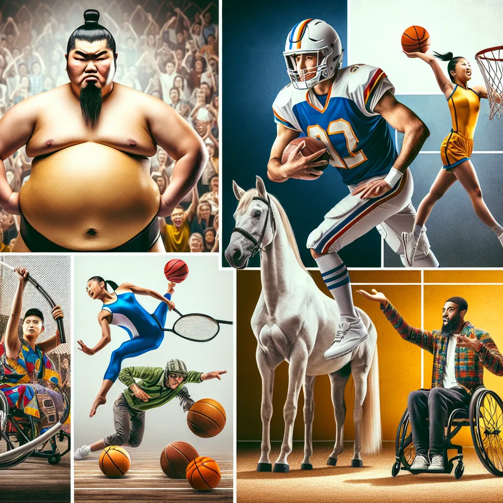 Diversity in sports collage