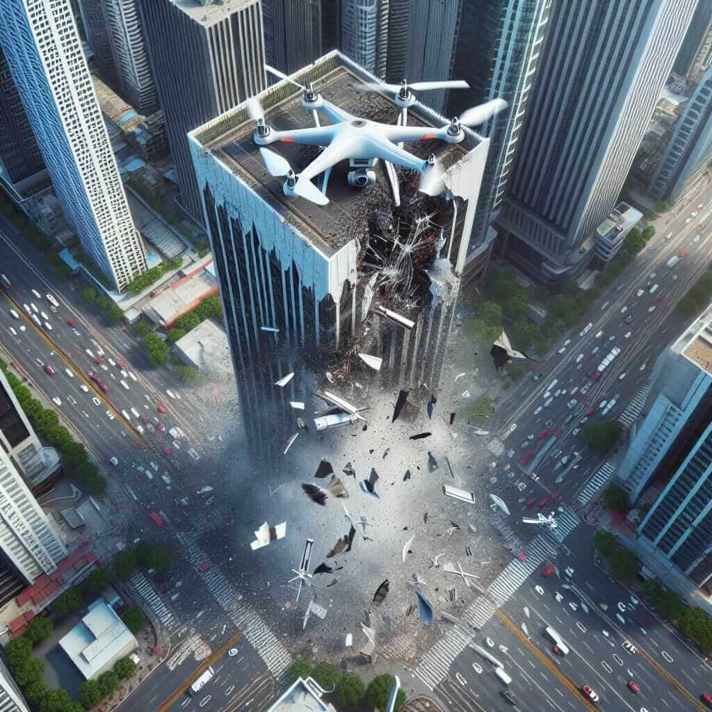 Drone Collision in City