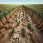 Drought Impact on Wheat Field