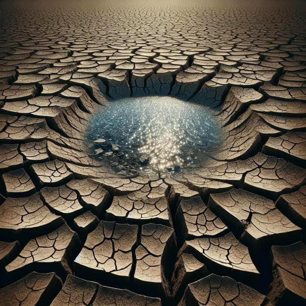 dry cracked earth