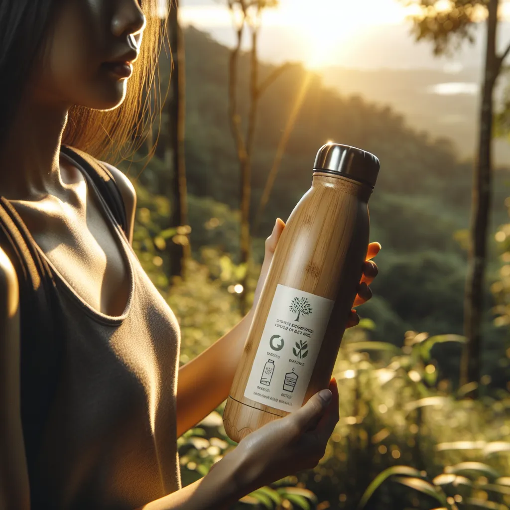 Eco-friendly bamboo water bottle