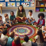 Children learning about empathy and tolerance in a classroom