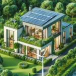 Energy-efficient home illustration