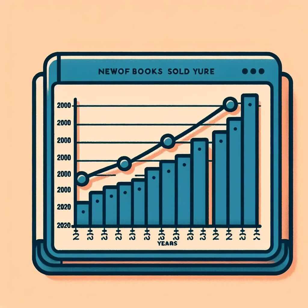 line graph book sales