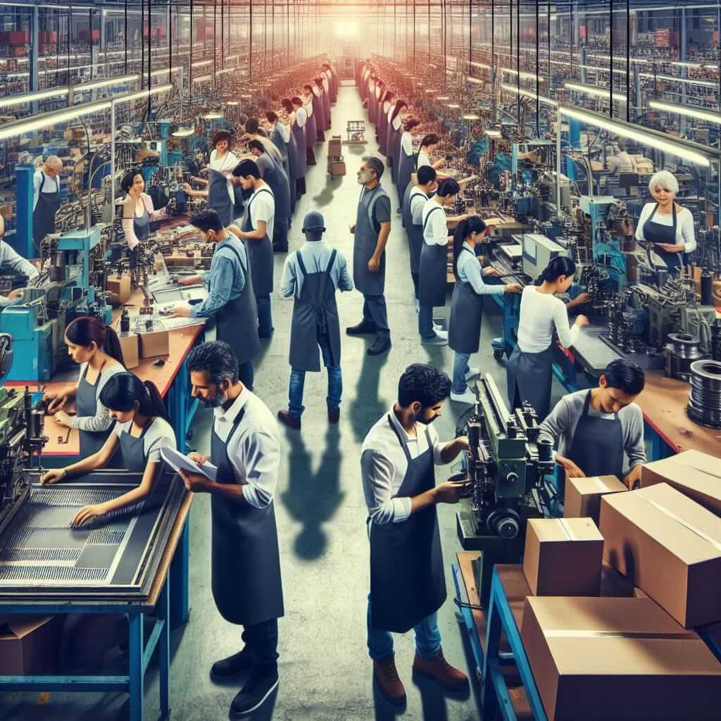 factory workers