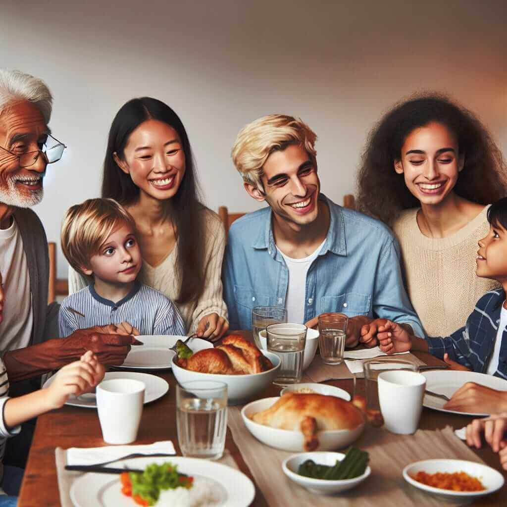 Family Practicing English Together