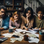 Family affected by financial crisis