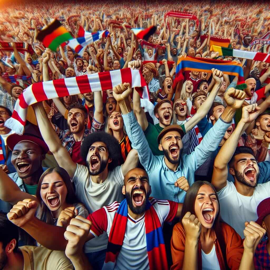 Football Fans Celebrating