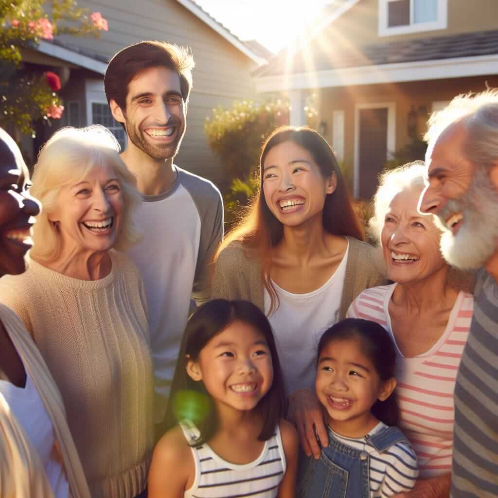 friendly neighbors gathering