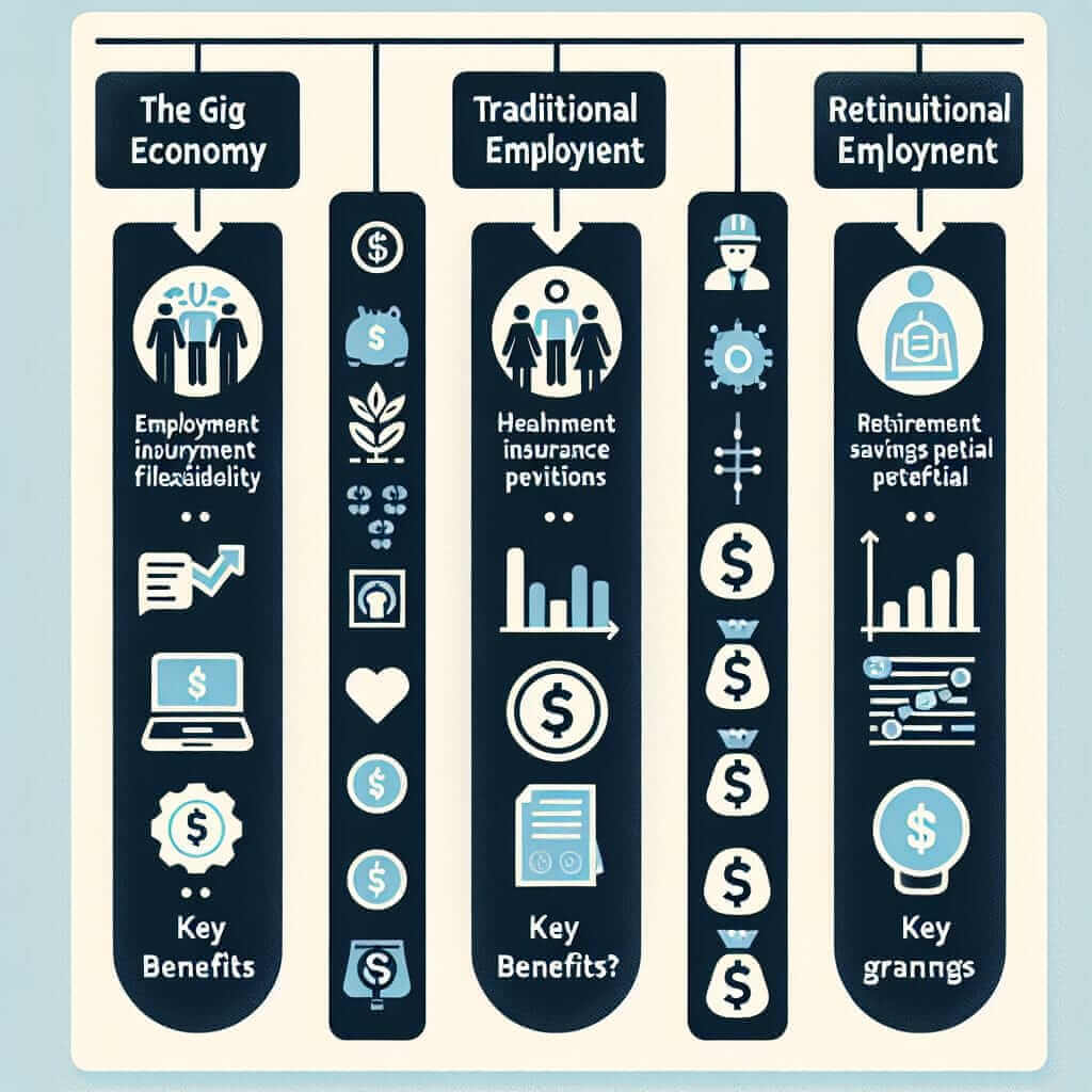 Gig economy vs traditional employment benefits