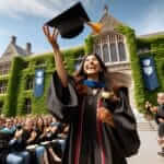 A proud moment at a graduation ceremony