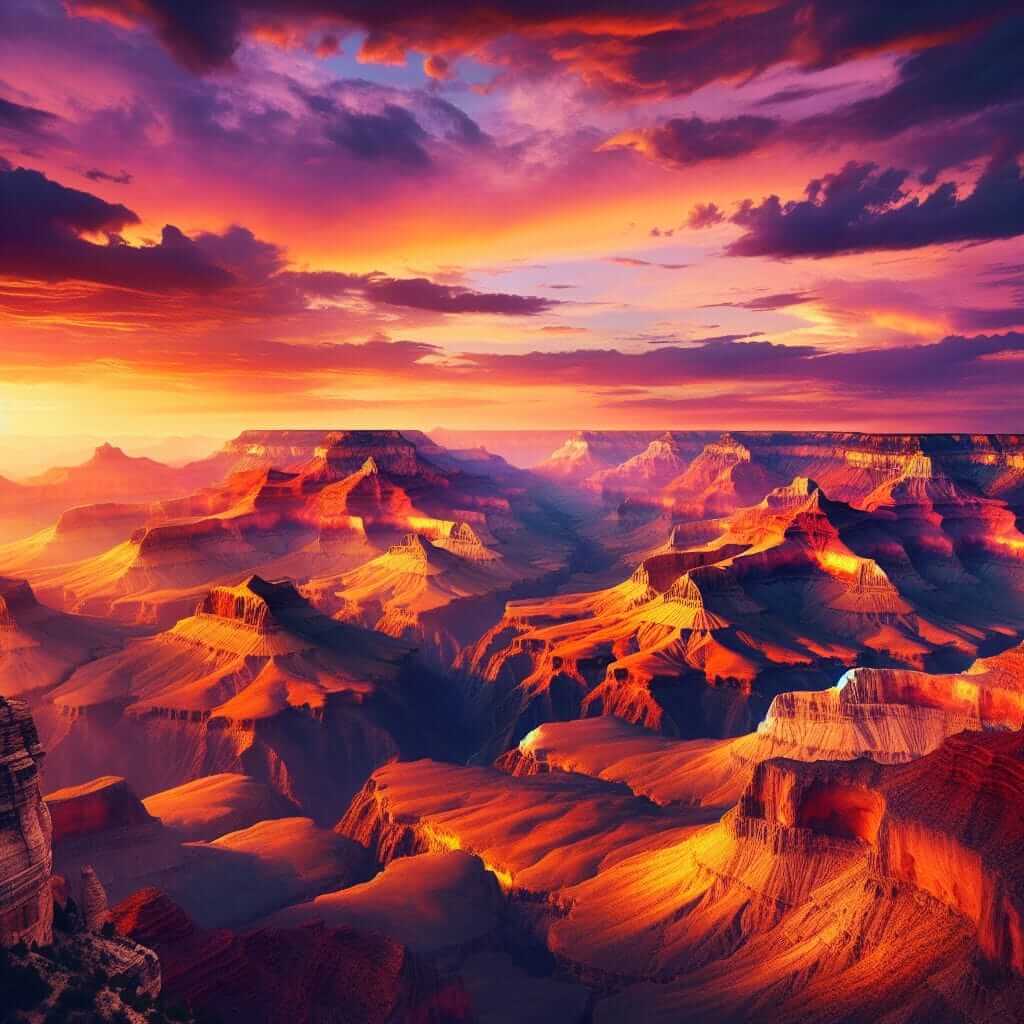 The Grand Canyon at Sunset