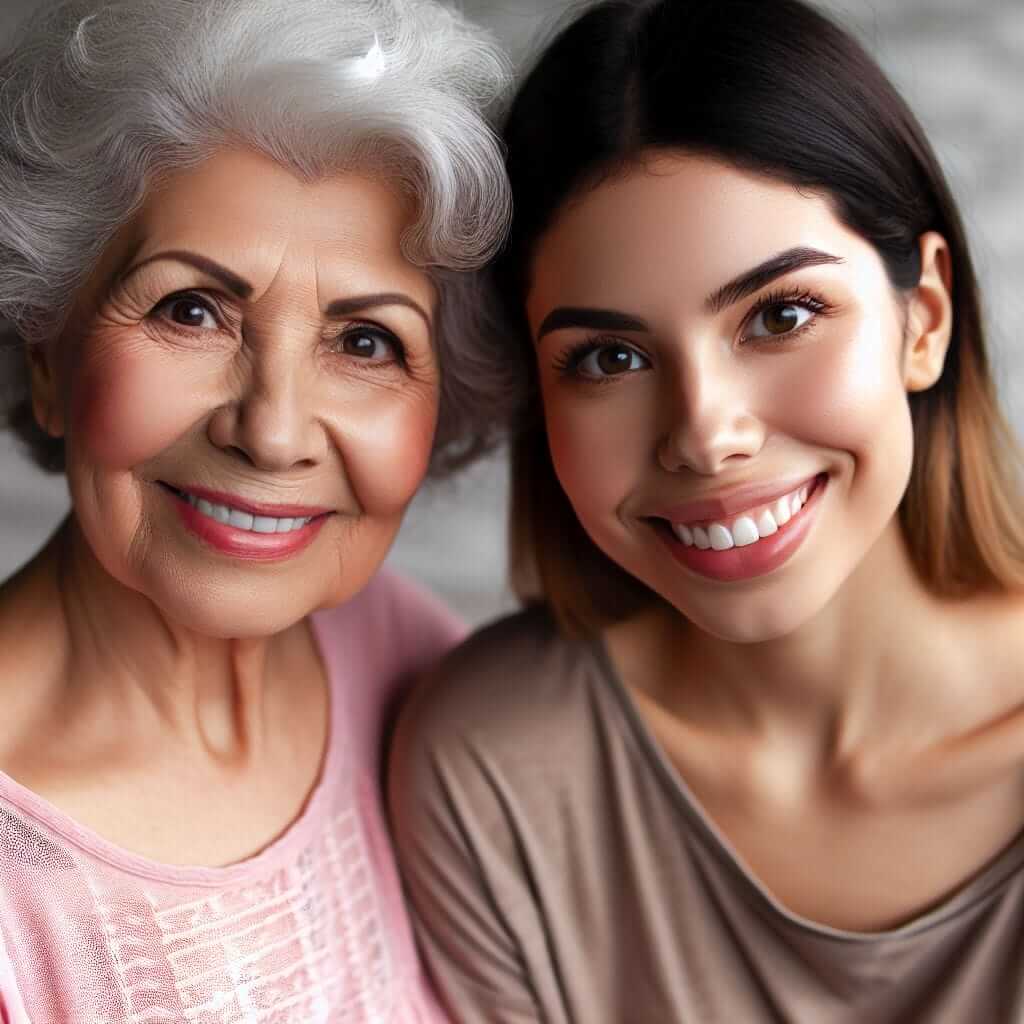 grandmother and granddaughter