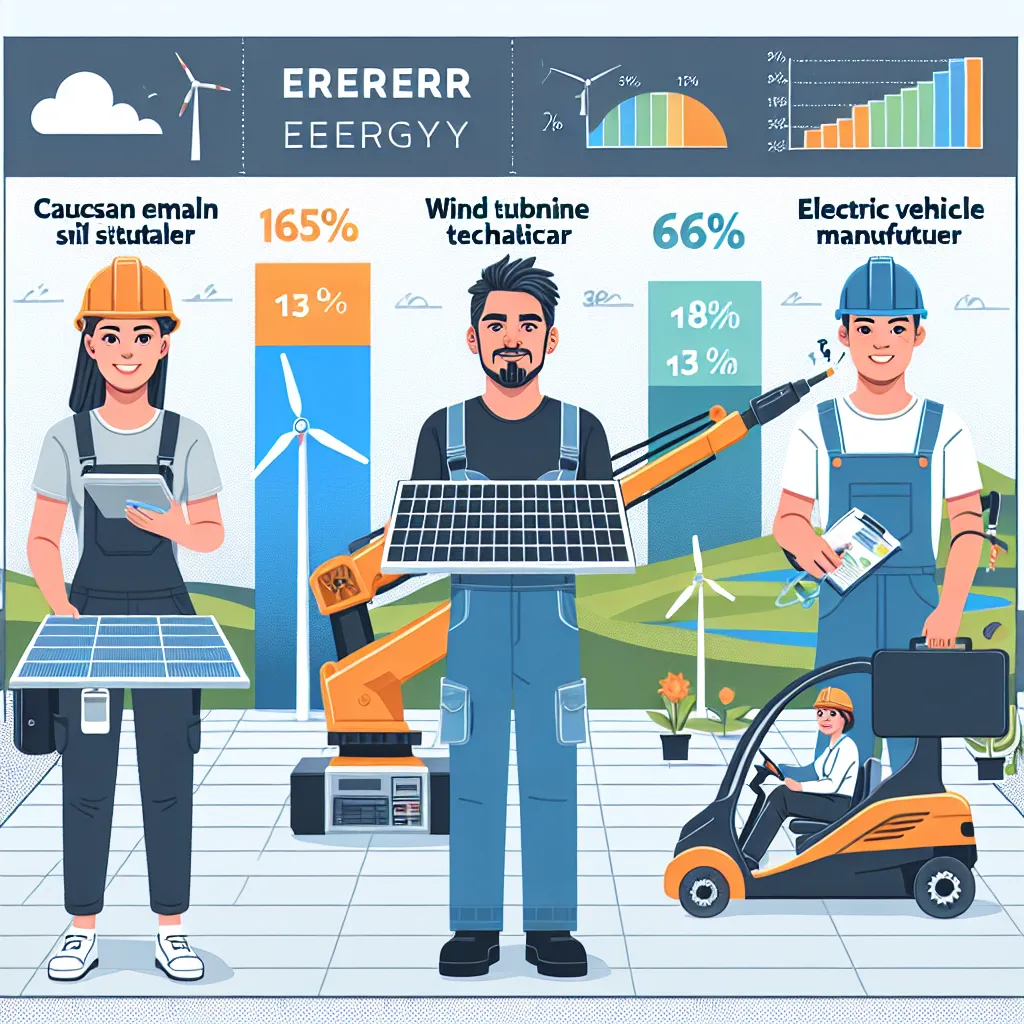 Green energy jobs infographic