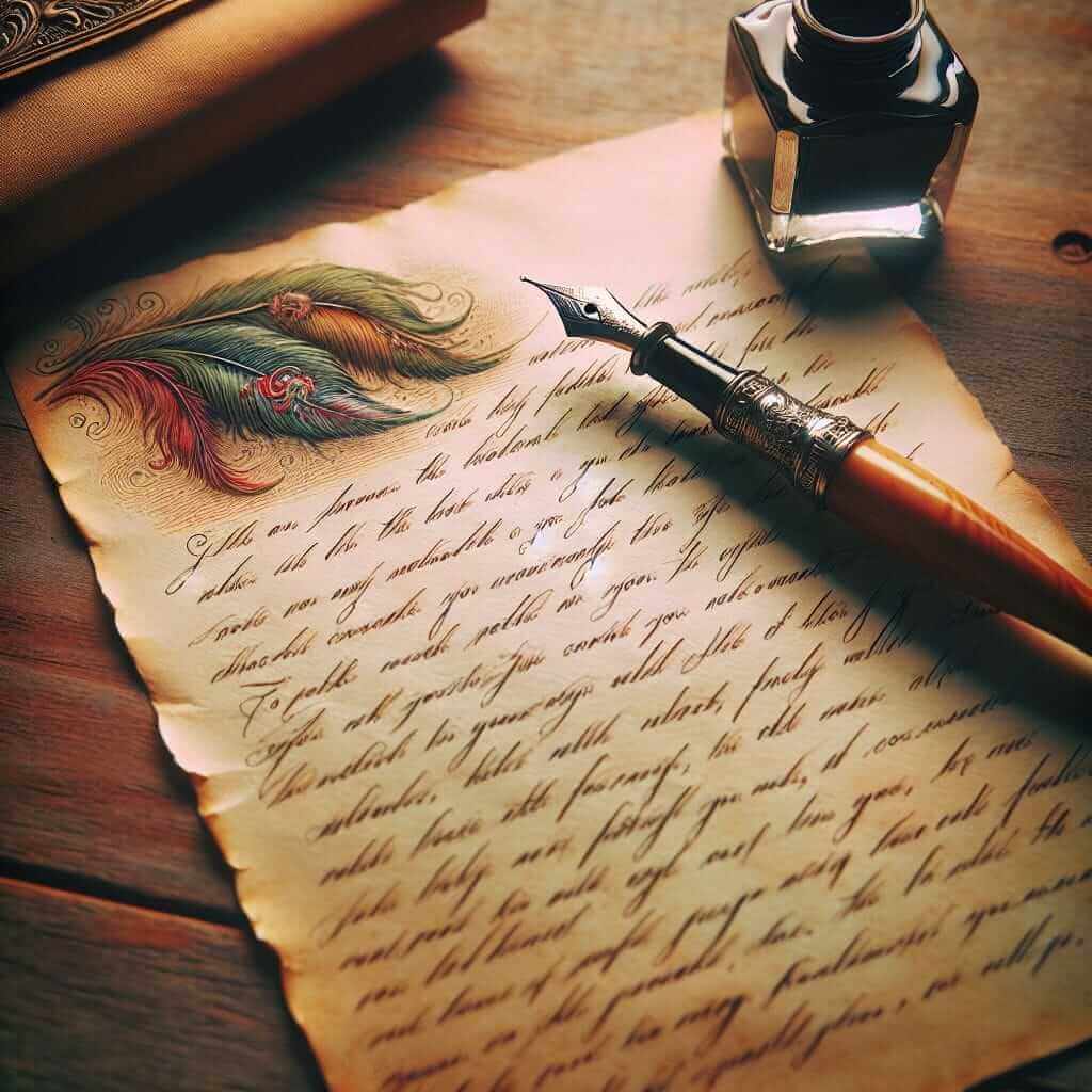 Handwritten Letter on Table