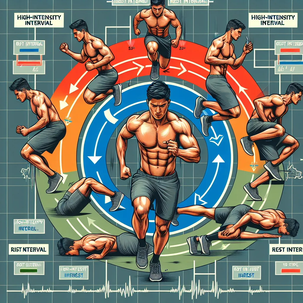 High-intensity interval training illustration