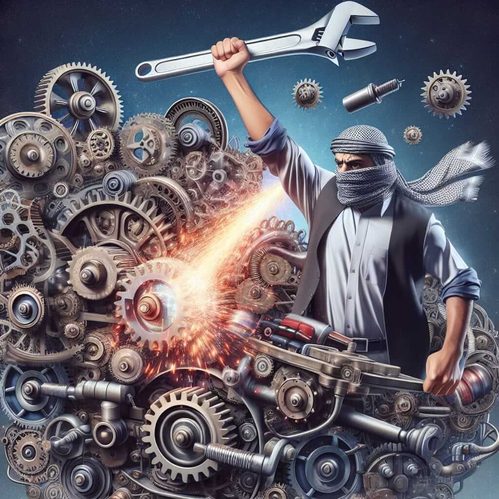 Throw a wrench in the works