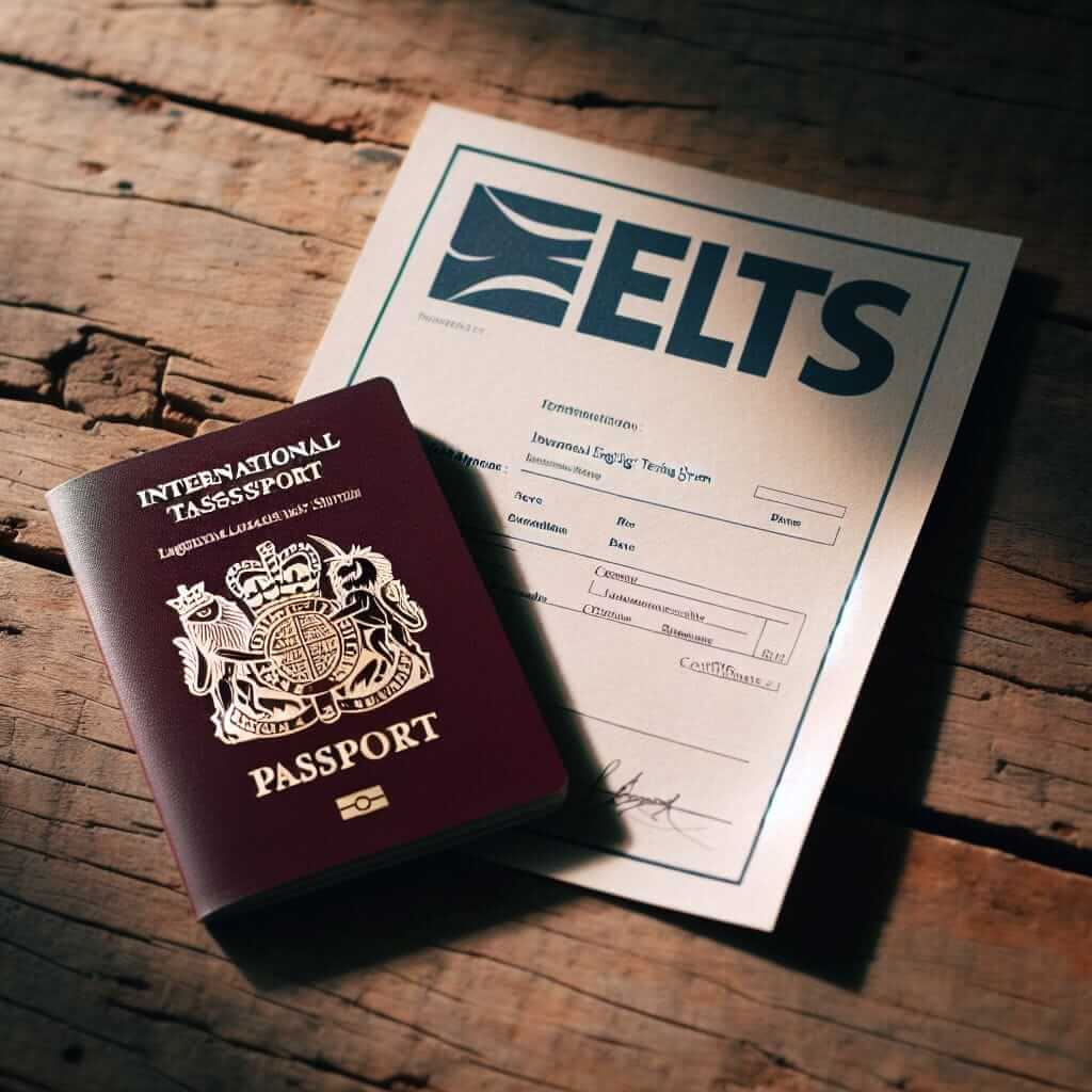 ielts certificate and passport