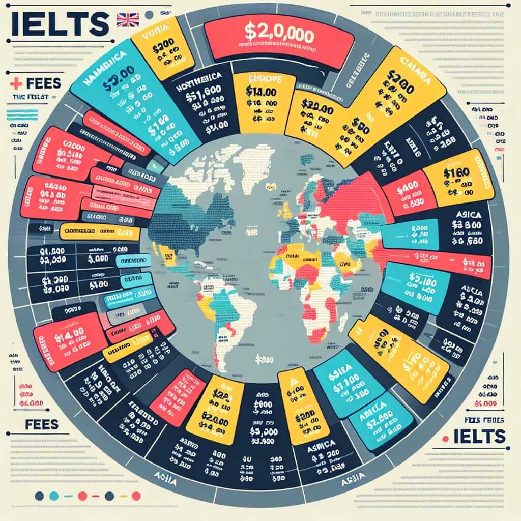 IELTS exam fees chart