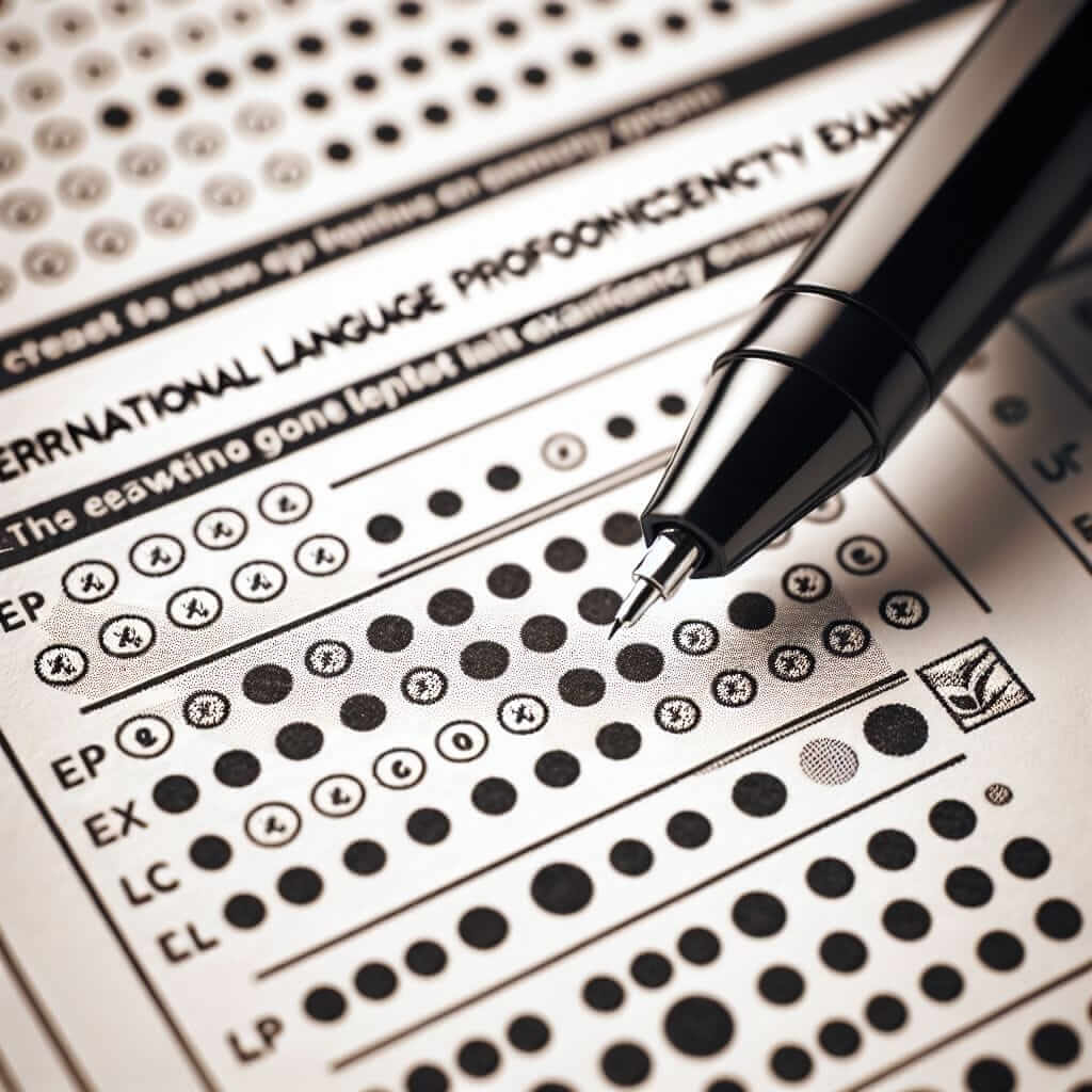 IELTS Exam Sheet and Pen