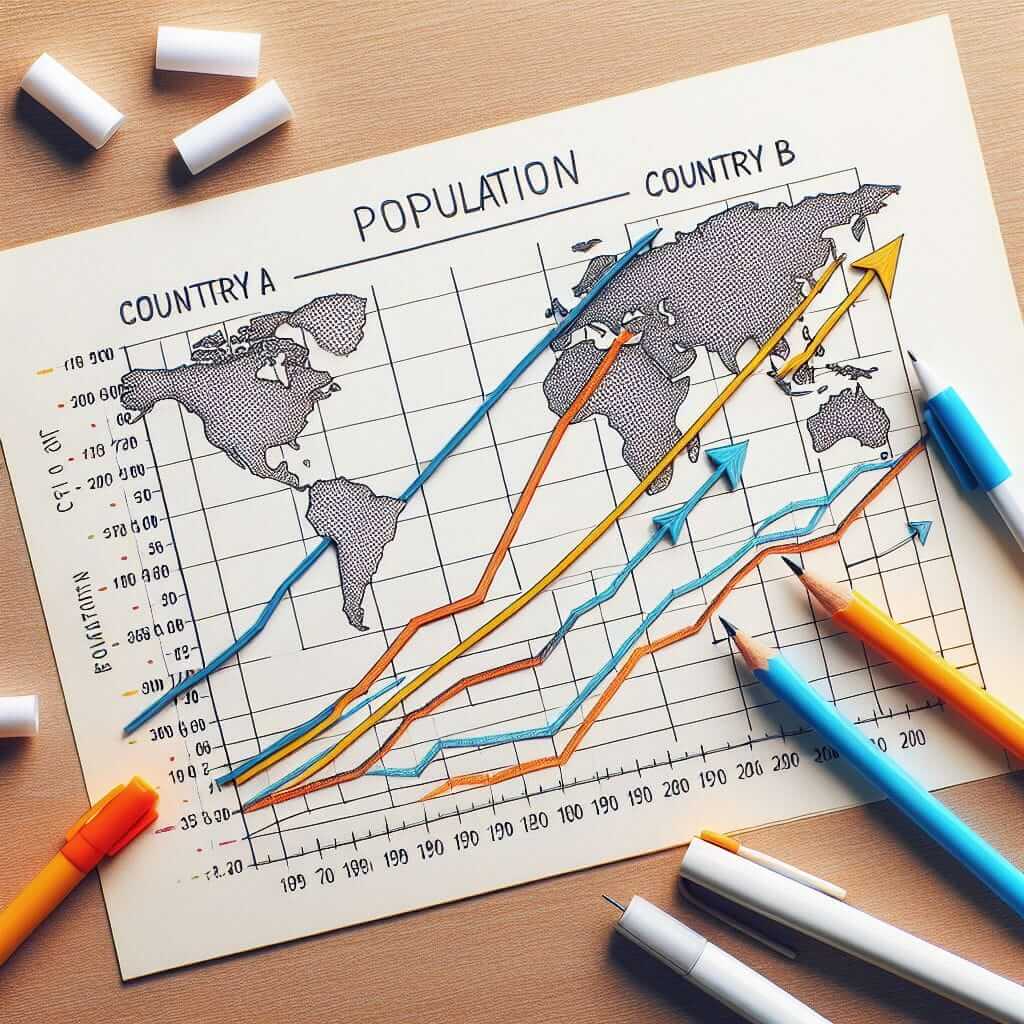 IELTS Line Graph - Population Growth