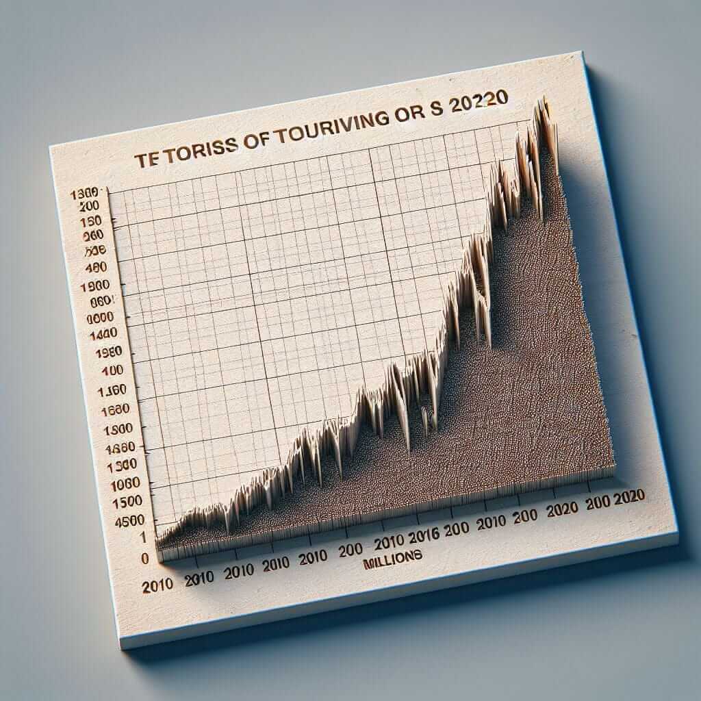 ielts line graph tourist arrivals