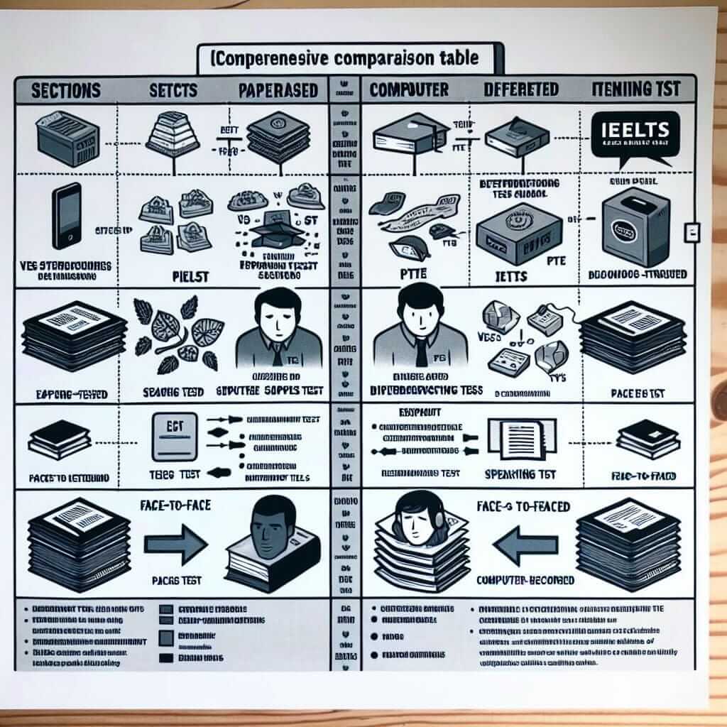 IELTS vs PTE Test Format