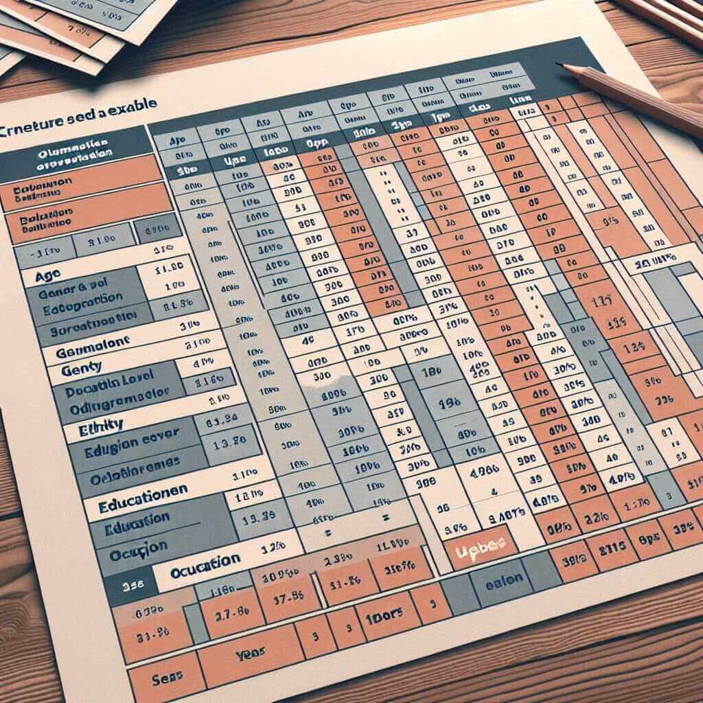 ielts table example