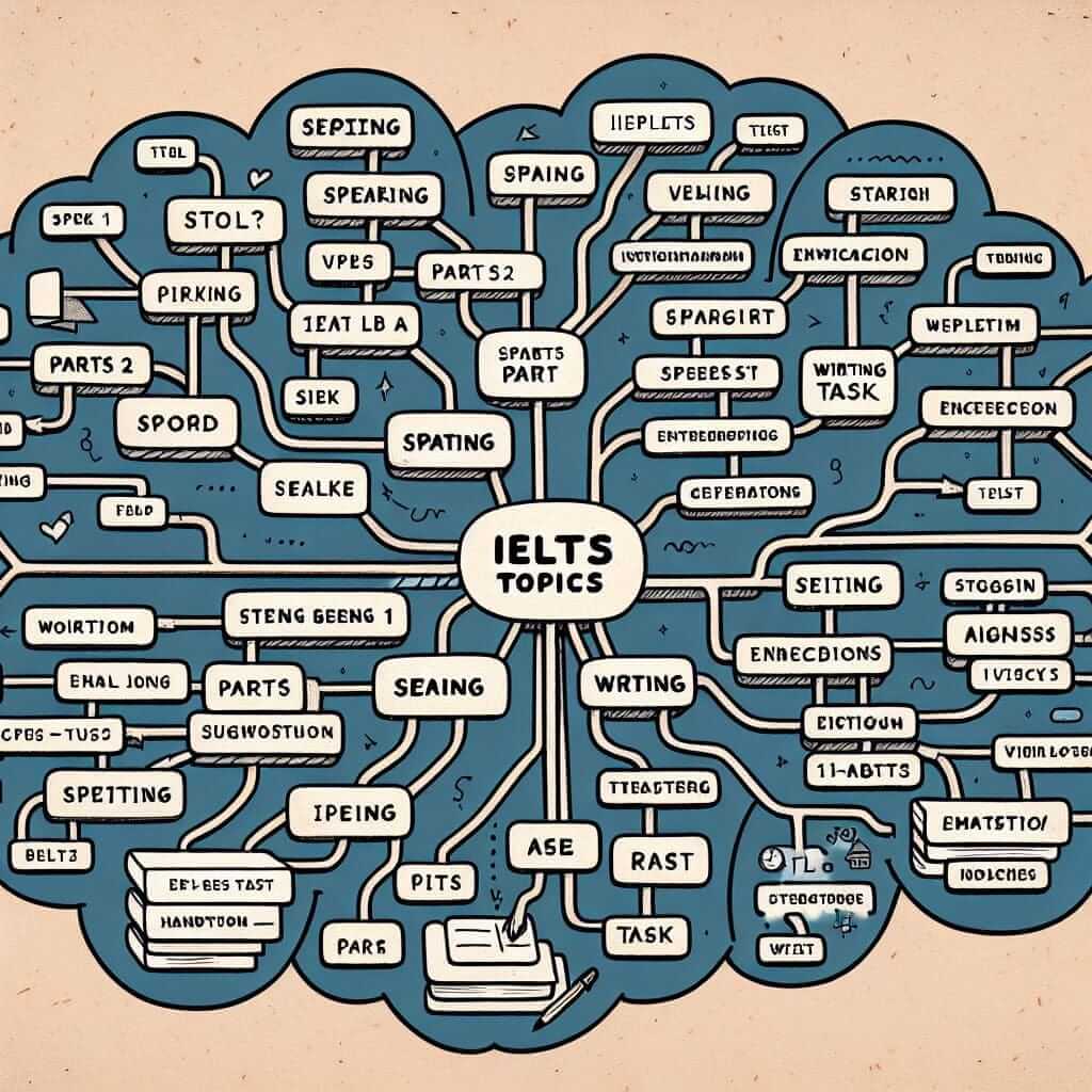 IELTS topic categories mind map