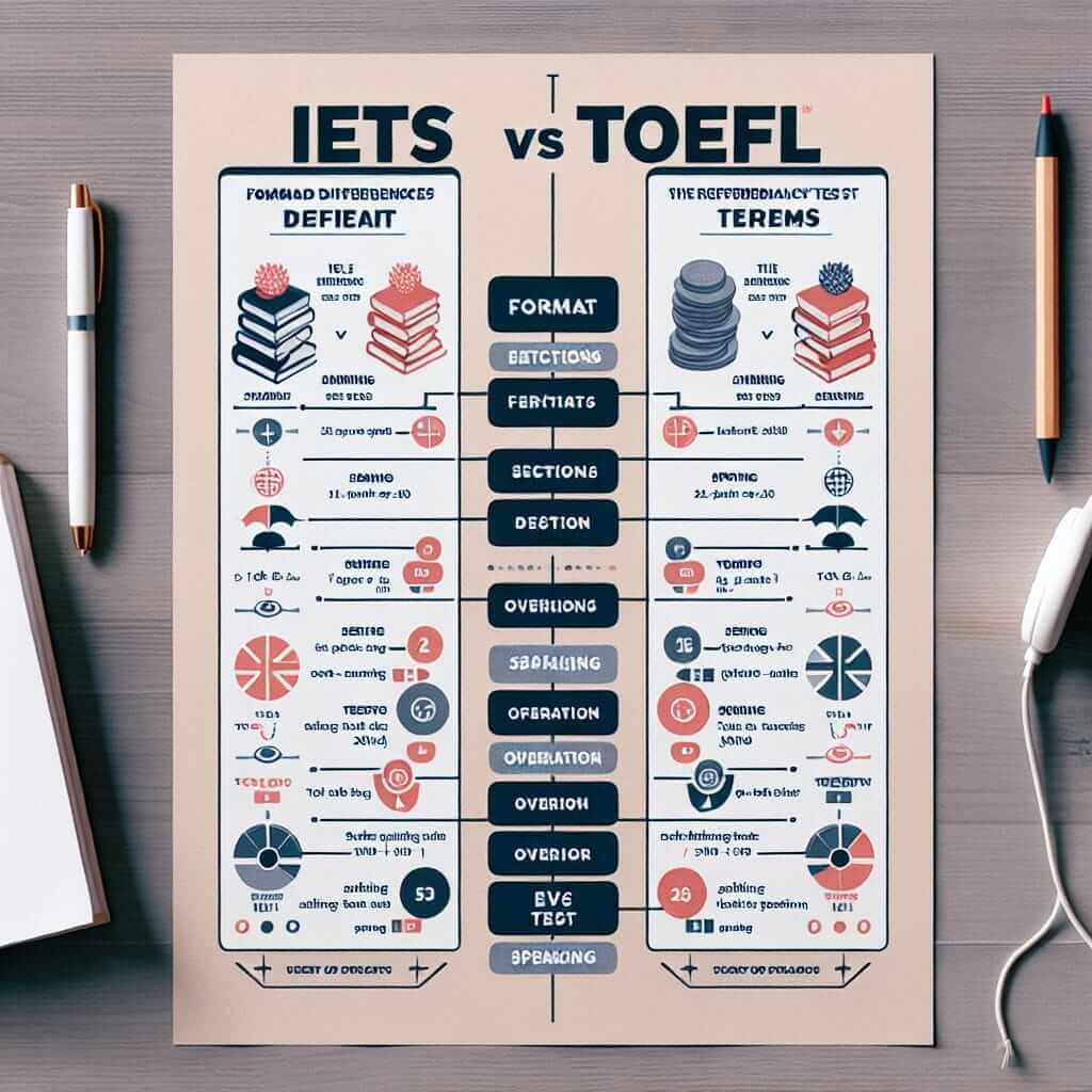 IELTS vs TOEFL Format Comparison Table