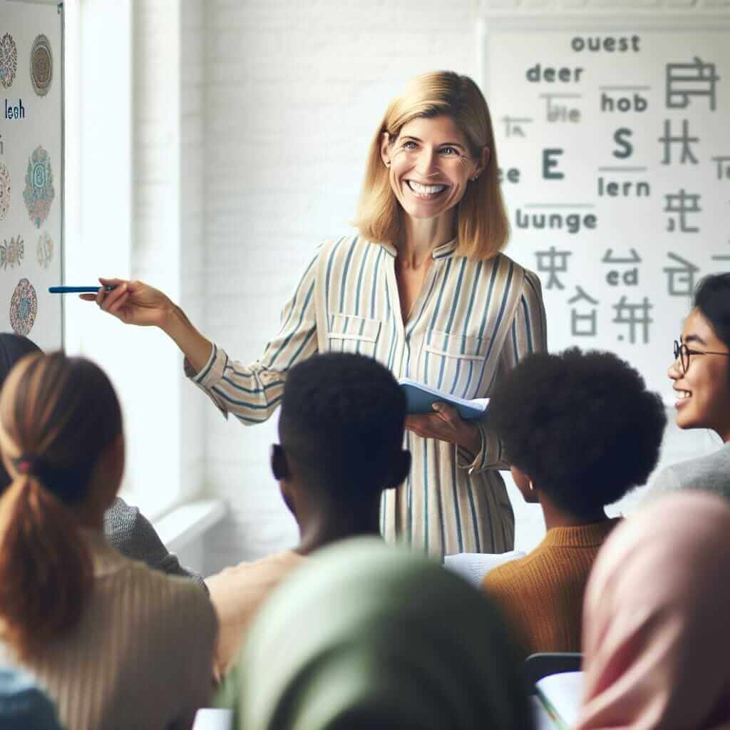 Language Teacher in Classroom