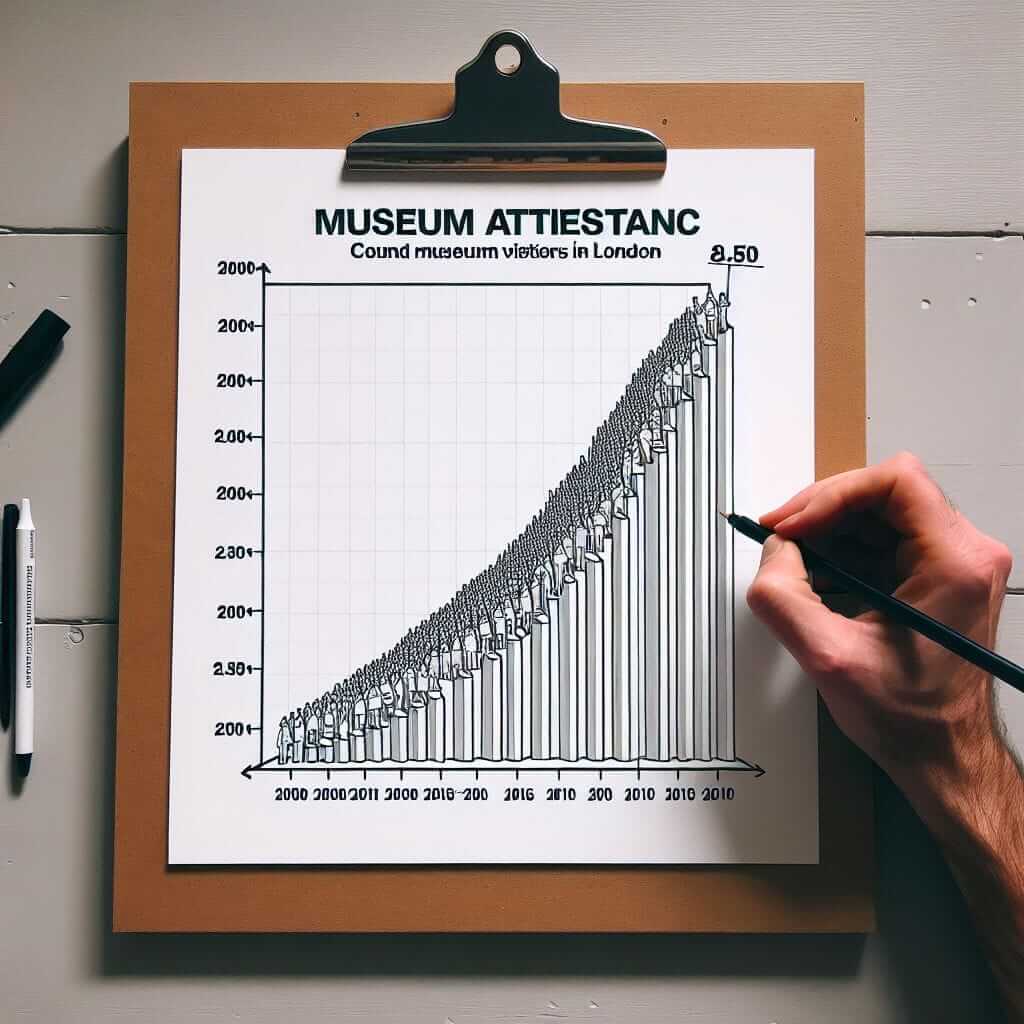 Museum Attendance Line Graph