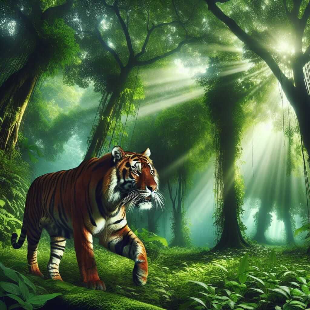 Majestic Tiger in the Jungle