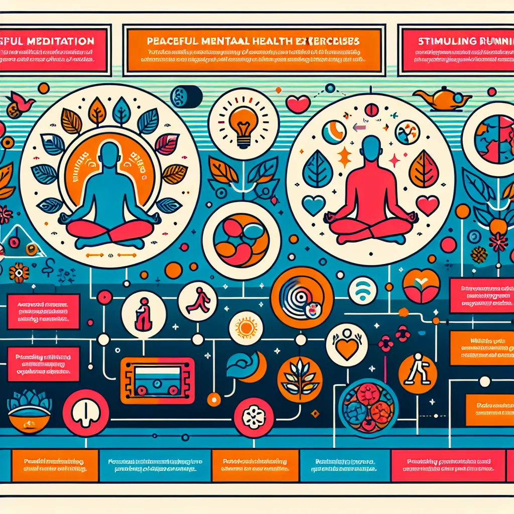 Mental health exercises infographic