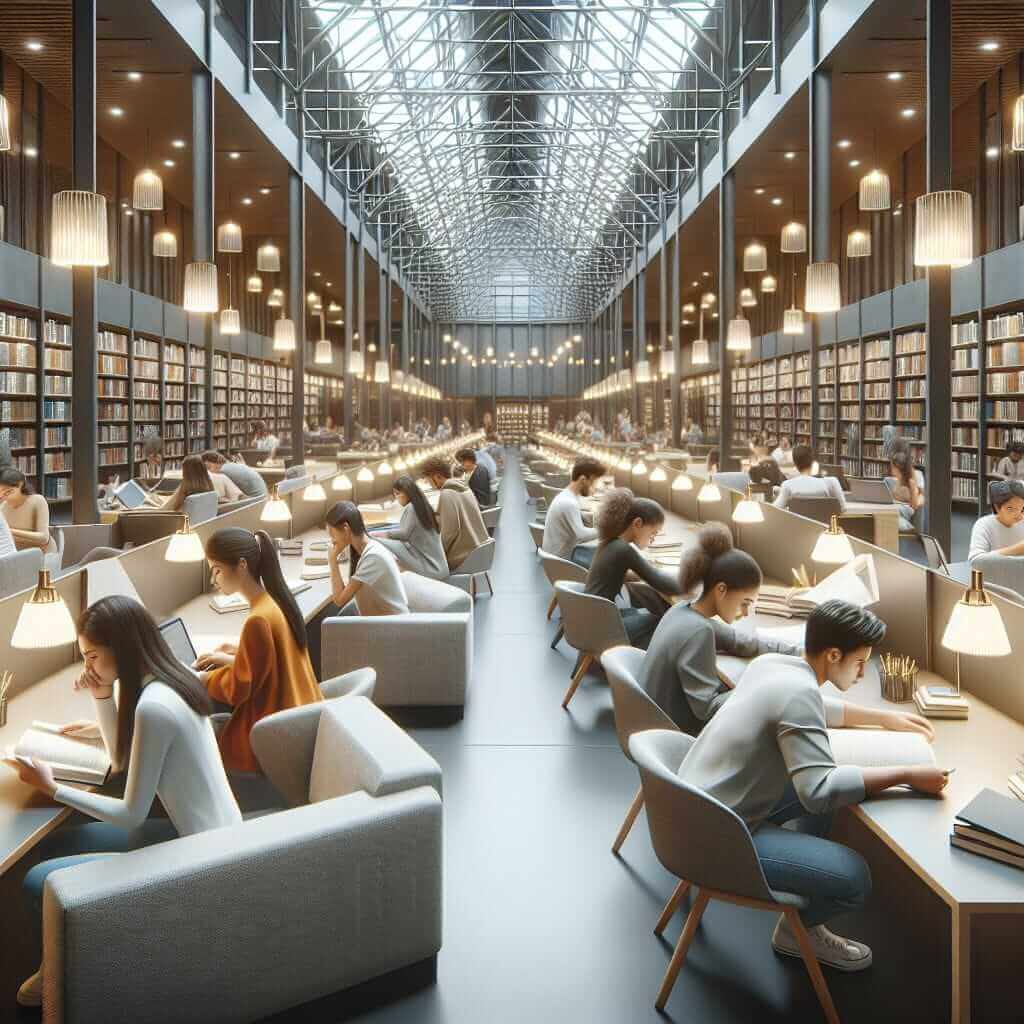 modern library interior