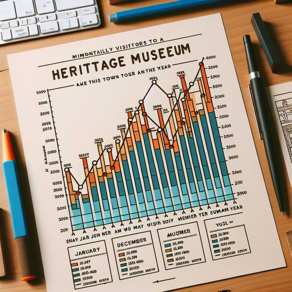 Museum Visitors Line Graph