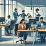 office workers 9 to 5