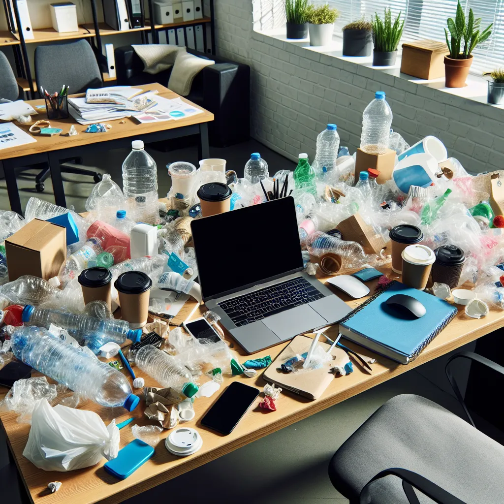 Plastic waste in office environment