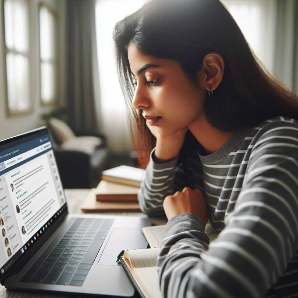 A student engaged in online learning during a pandemic