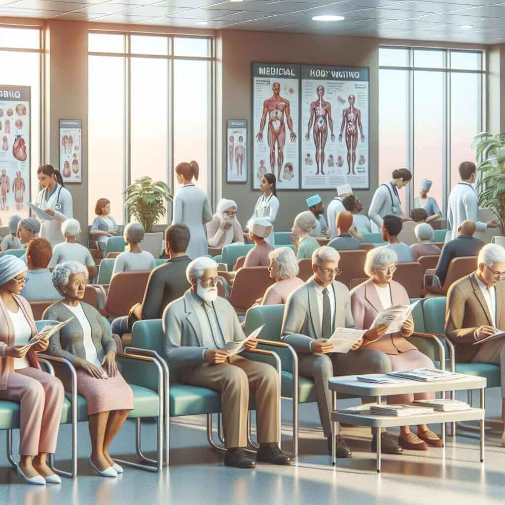 crowded hospital