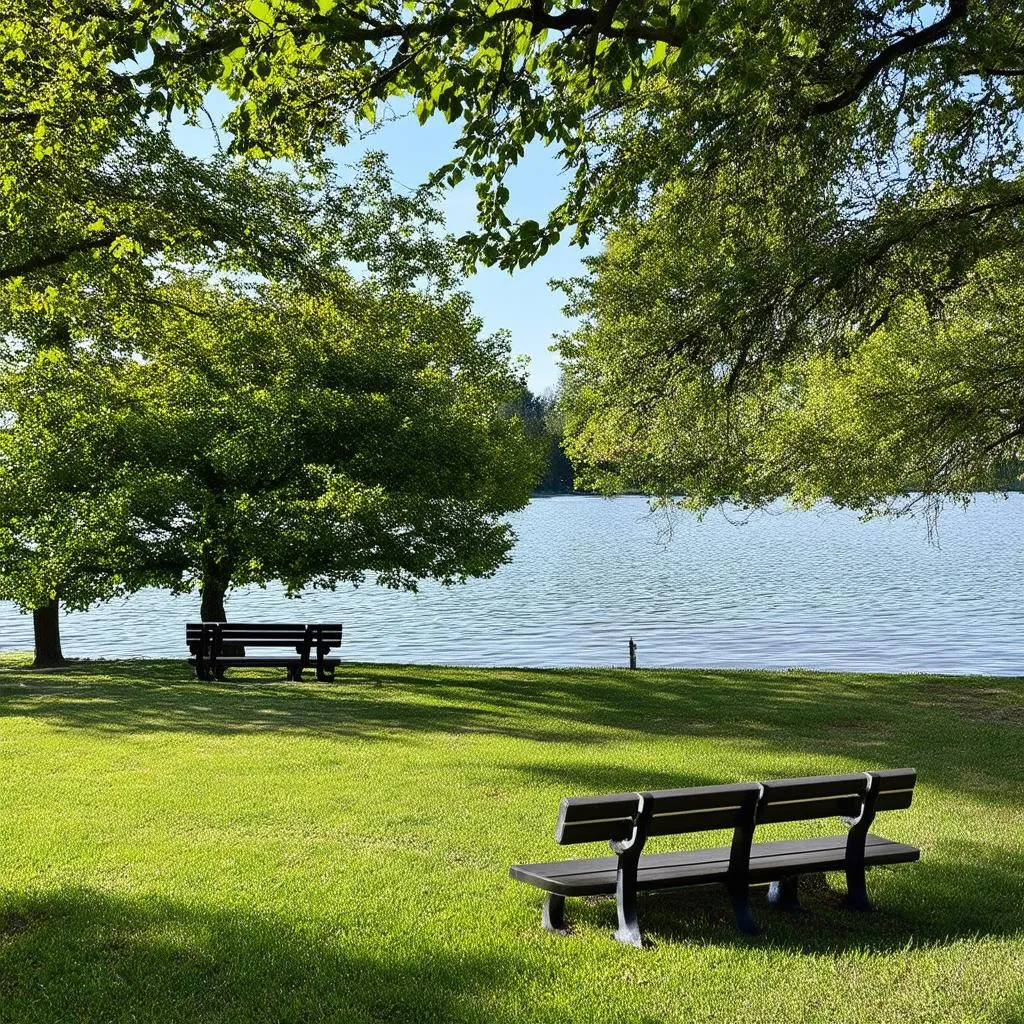 Peaceful Lakeside Park