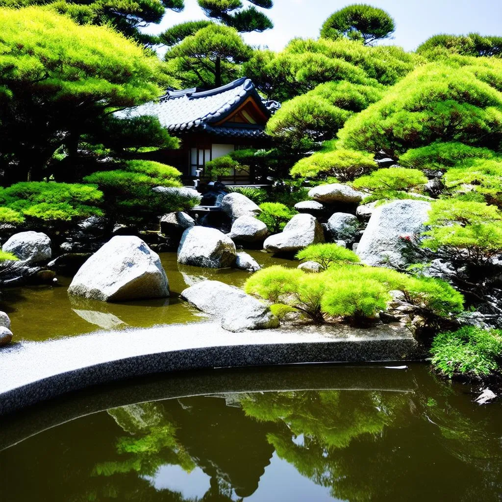 peaceful zen garden