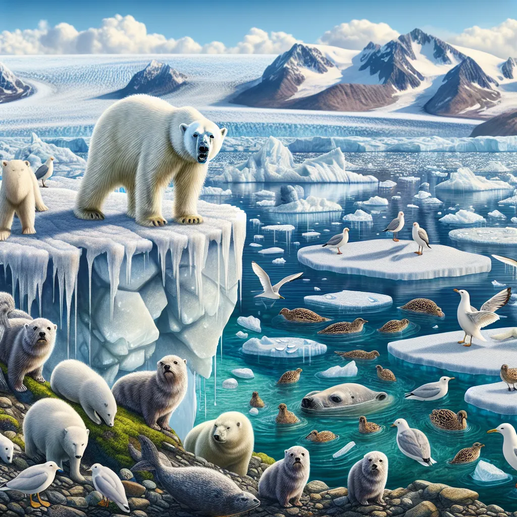 Polar ecosystem affected by climate change