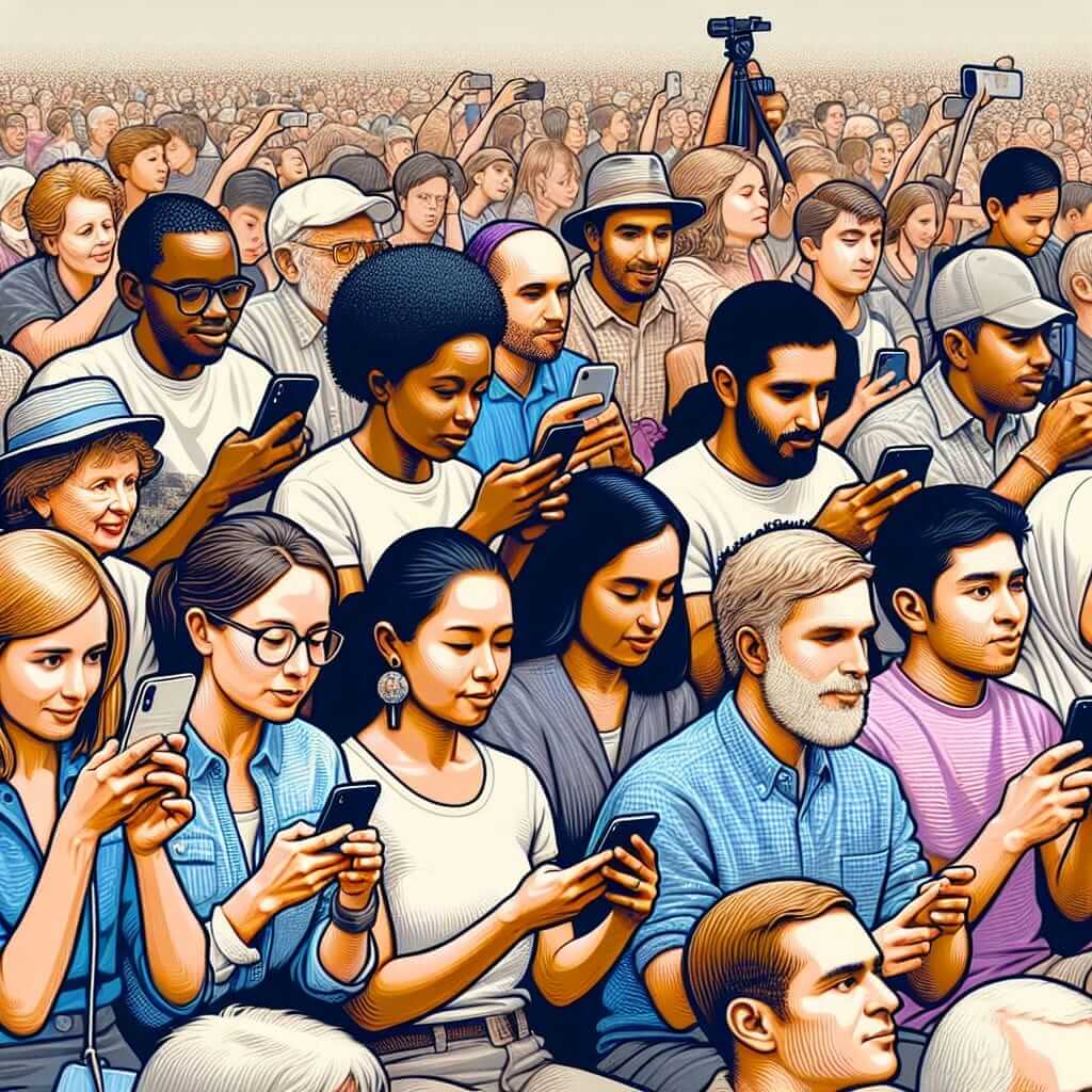 Social media rally illustration