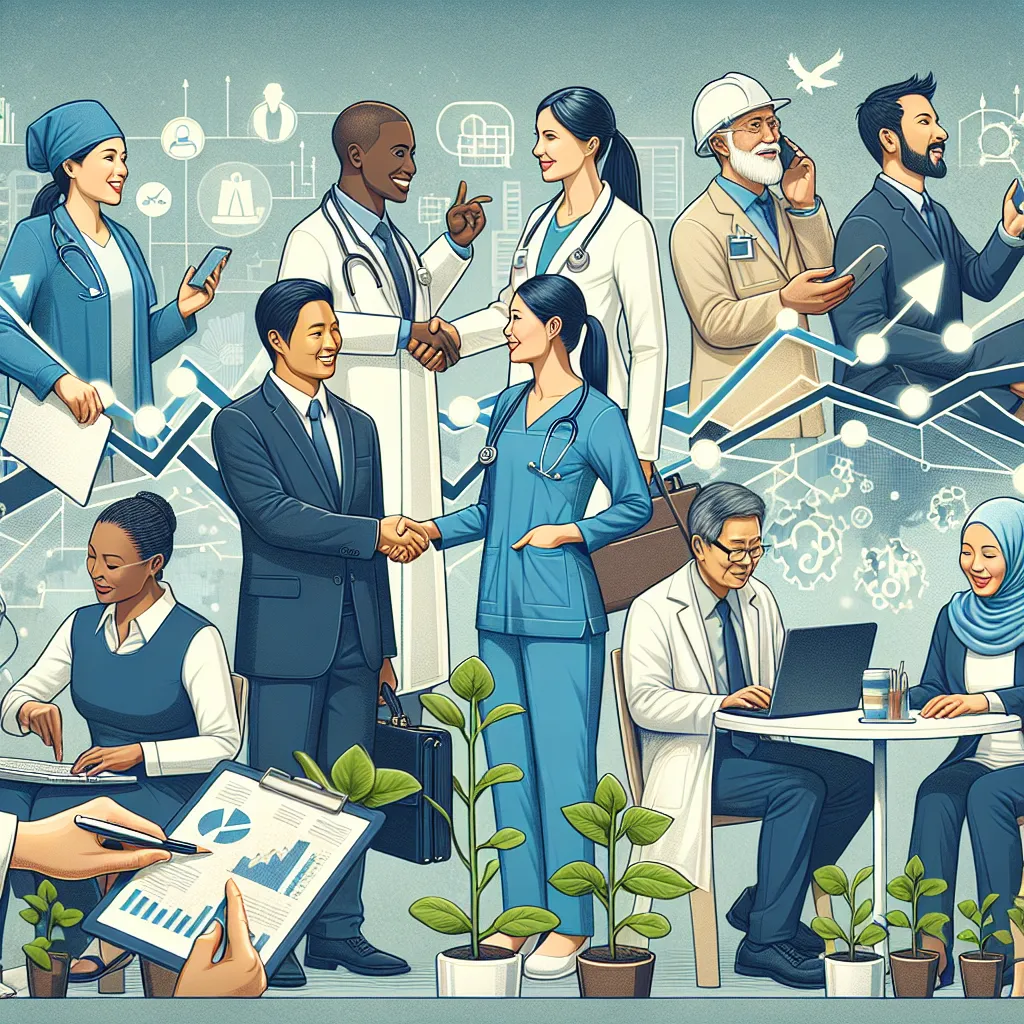 Professional networking illustration