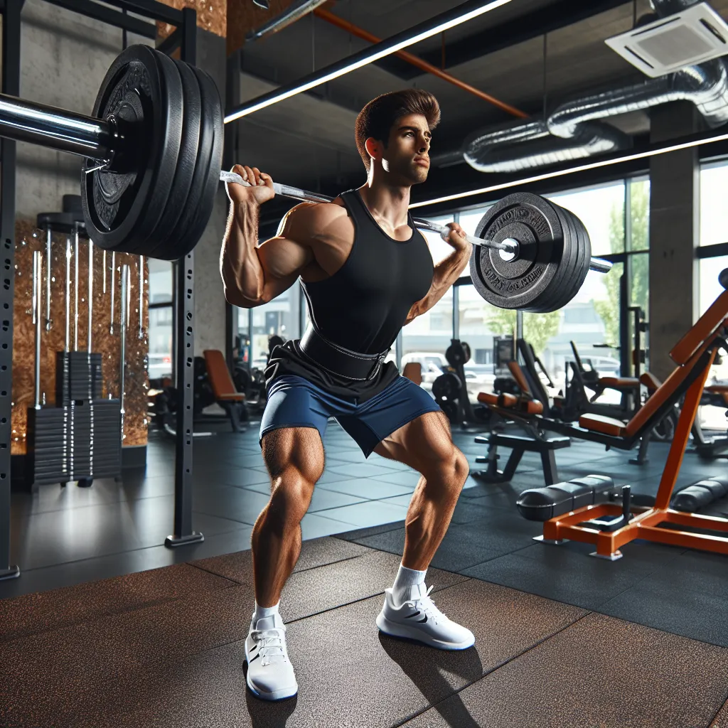 Athlete demonstrating push press technique