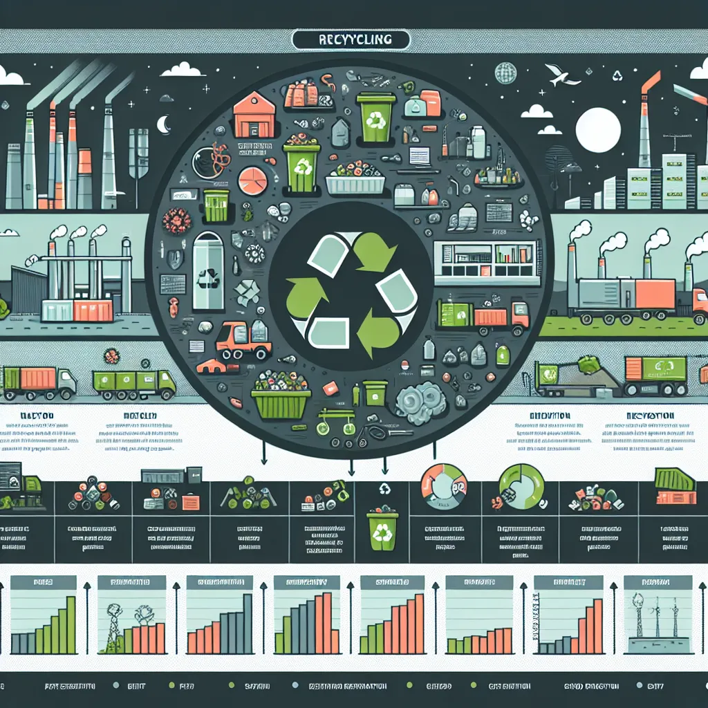 Recycling and waste management infographic