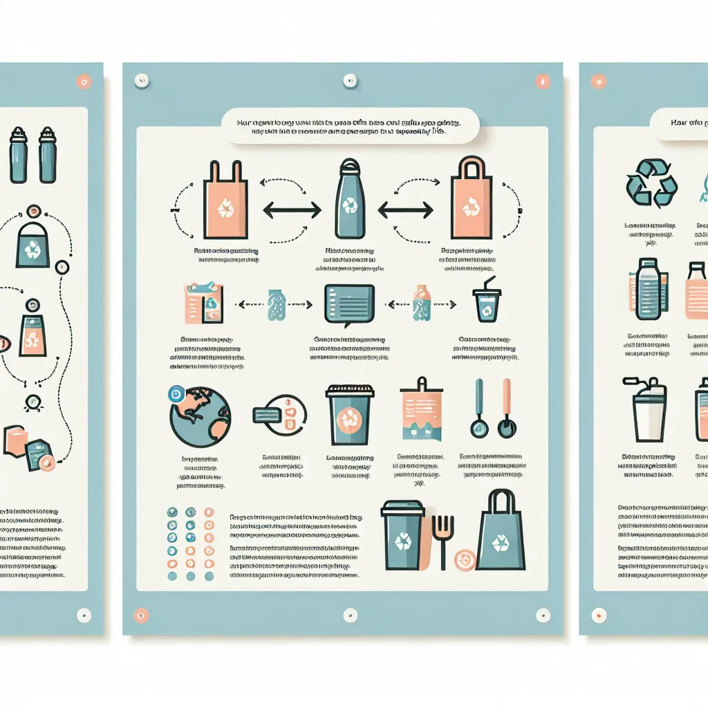 Reducing single-use plastics infographic