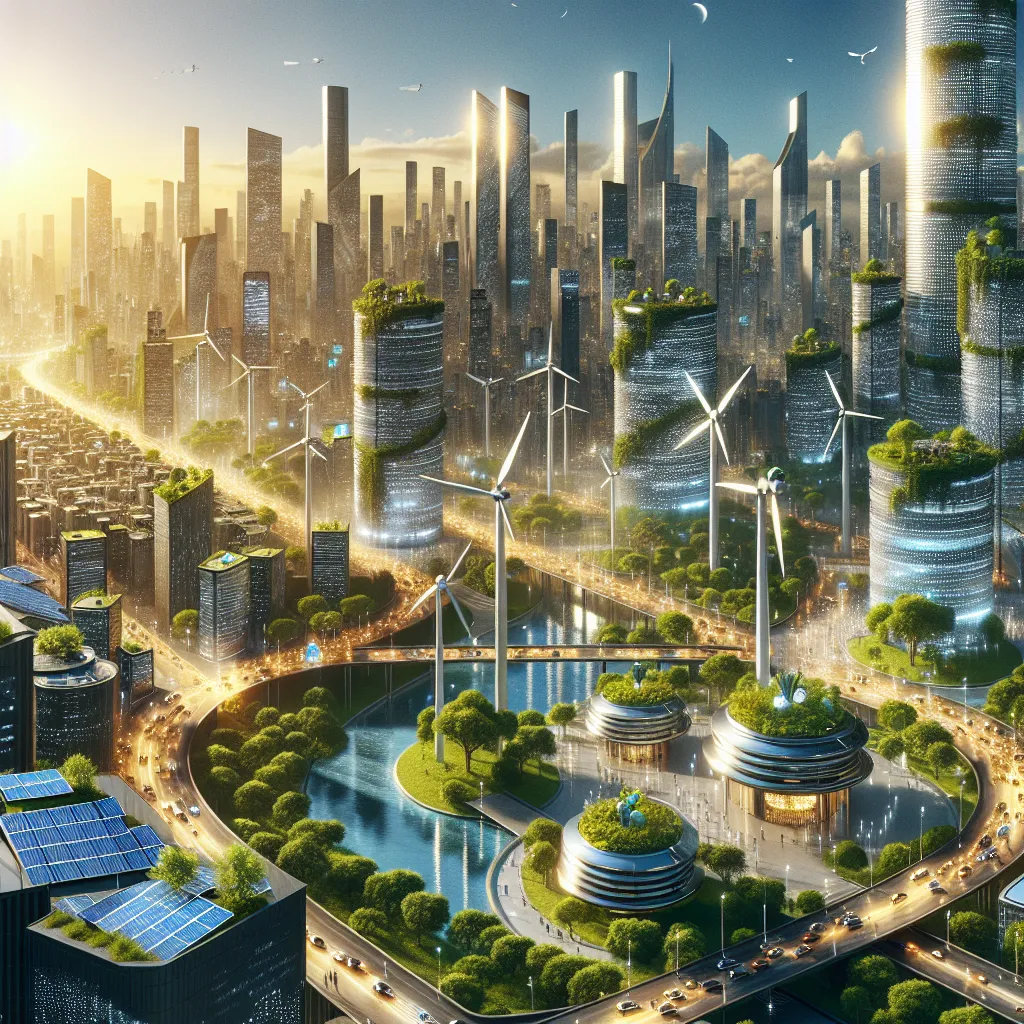 Renewable energy in a modern city